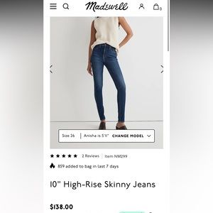 Madewell high rise jeans